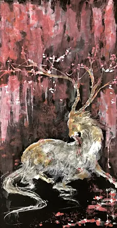 活灵活现的“山海经异兽图”，原来是一位90后帅哥画出来的_书法 : 山海经异兽图有很多的人绘制过，中国古人有蒋应镐、胡文焕、成或因等人为其绘图;日本有《怪奇鸟兽图卷》;现代也有很多人绘制过众多版本的《山海经》异兽。作品收藏于中国艺术研究院、深圳美术馆、关山月纪念…