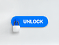 Unlock button click ui security lock unlock button c4d 3d