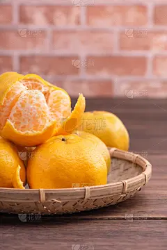 暗色,漏勺,水果,木制,红色,去皮的,概念,砖墙,竹子,特写