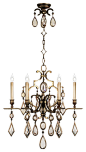 Fine Art Lamps Encased Clear Crystal Gems Chandelier, 718240-3ST - traditional - Chandeliers - Seldens Furniture