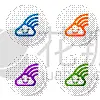 云,彩虹,分离着色,彩色图片,计算机图标,白色,华丽的,天气,春天,弯曲