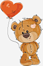拿着爱心气球的小熊矢量图高清素材 可爱小熊 手绘小熊 气球 爱心气球 矢量png 补丁小熊 矢量图 免抠png 设计图片 免费下载