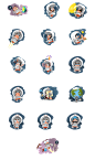 Couple app astronaut illustrations