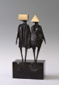 Lynn Chadwick – Maquette VI Walking Couple – (1976 via Alan Wheatley Art)