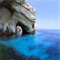 蓝洞。 岛 ，希腊。