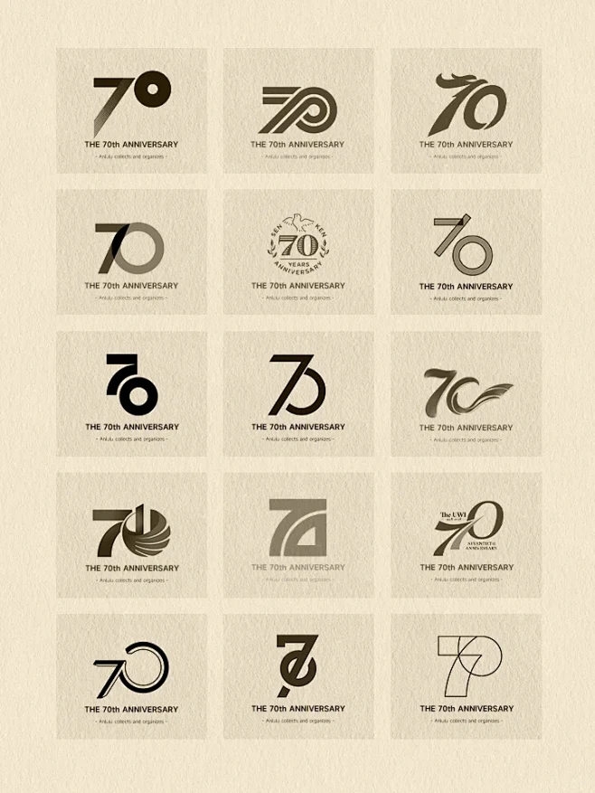 干货收藏 | 数字LOGO设计——70th - 小红书-花瓣网