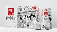 【氙品牌】龙丹《嘿！草原》纯牛奶包装设计-古田路9号-品牌创意版权保护平台