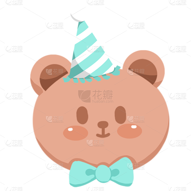 可爱手绘生日主题-小熊