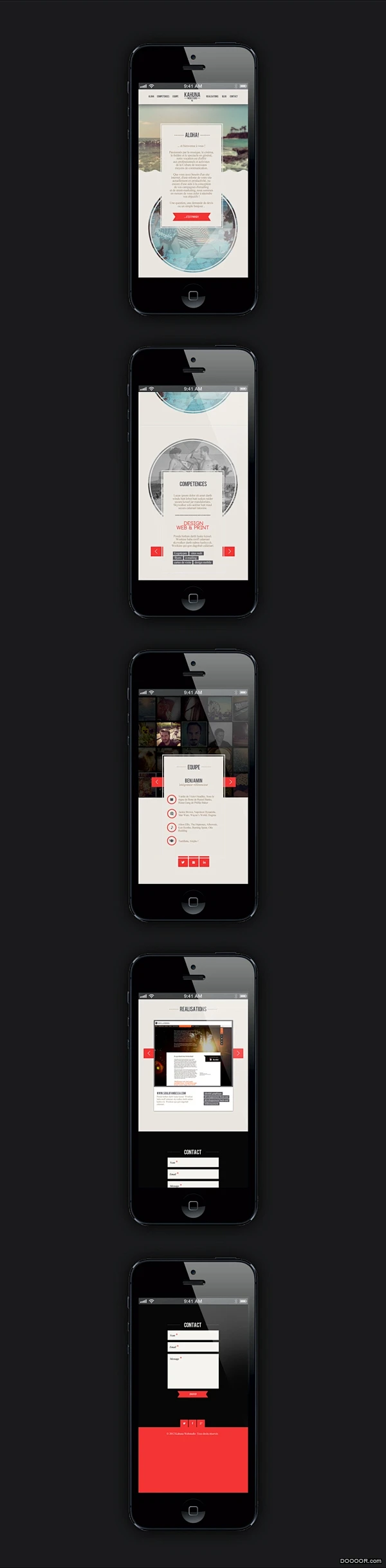 KAHUNA 海滨旅游度假网页设计 [16P]-网页设计 - DOOOOR.com