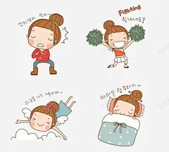 可爱的小女孩高清素材 人物表情 卡通小女孩 矢量人物 免抠png 设计图片 免费下载