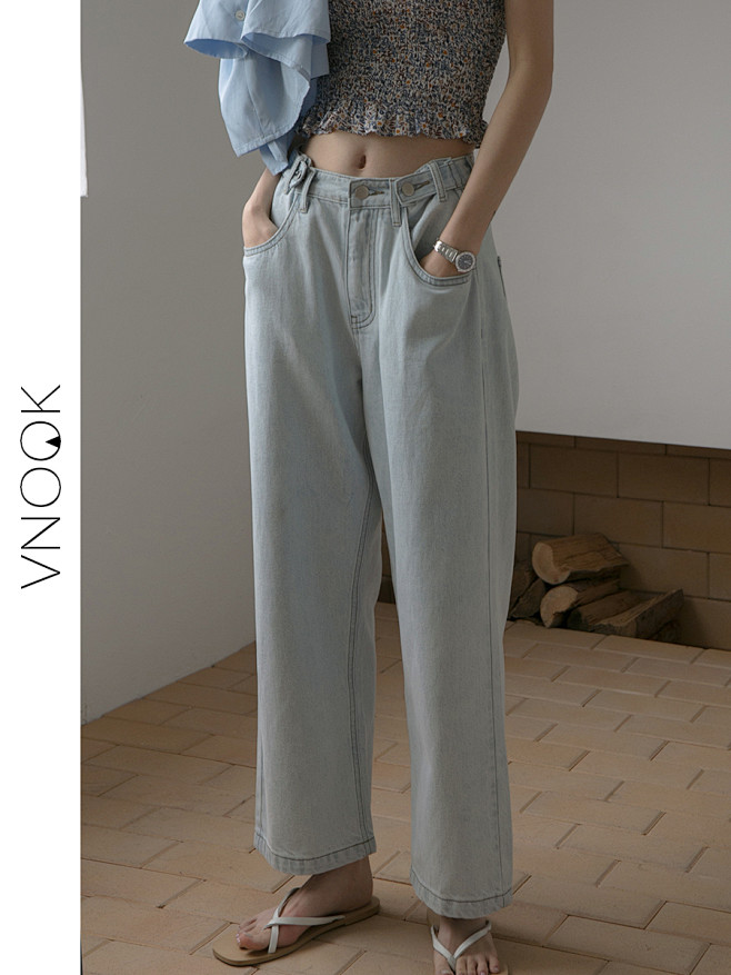 VNOOK-2019SS 水洗宽松纽扣设...