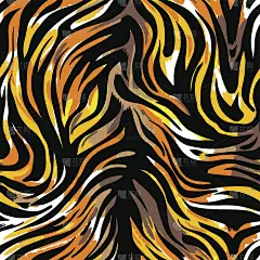 无缝抽象野生珍奇动物图案。豹、斑马、豹、虎纹图案。