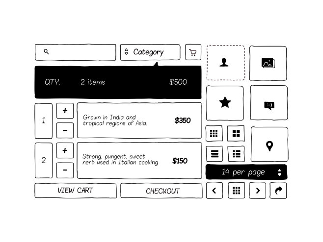 UI KitUI工具包手绘草图