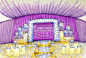 #婚礼手绘#一场以紫色系为主大气磅礴的华丽婚礼。First Day#成都婚礼手绘#