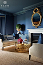 Blue living room: 