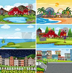 户外,景象,农舍,农业,自然,城镇,风景,图像,海洋,收集