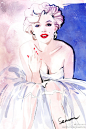 #时尚# #插画#--最性感的女人 #玛丽莲·梦露# #Marilyn Monroe#