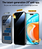 Amazon.com: TORRAS Military-Grade Glass for iPhone 16 Pro Privacy Screen Protector [9H+ Aerospace ＆ Anti Spy] Shatterproof Screen Protector 16 Pro Tempered Glass Just-One-Pull Installation, 2 Pack, GlassGo X Privacy : Cell Phones & Accessories