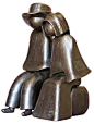 【法国铁艺雕塑家让·皮埃尔·奥吉尔作品】—— 《相伴到老》@北坤人素材