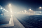 Mystical Pictures of Night Lights in the Fog