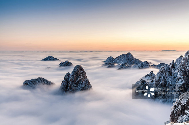 黄山,云景,山顶,山,雾图片素材下载_正...