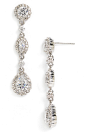 Nadri Framed Cubic Zirconia & Crystal Drop Earrings