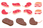 fresh-meat-products-butcher-shop-fresh-fried-meat-collection-fried-steaks-steak-slice-beef-tenderloin-raw-pork-chop-pork-knuckle-illustration-flat-style_167581-488.jpg (1380×920)