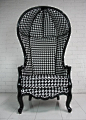 Houndstooth Balloon Chair eclectic chairs