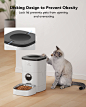 Amazon.com: PETLIBRO 自动猫喂食器,带定制喂食时间表的猫粮分配器,带互动录音机的定时猫喂食器,猫狗自动宠物喂食器 1-4 餐干粮 4L : 宠物用品