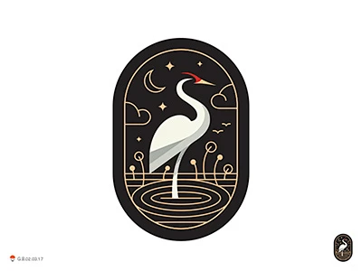 仙风道骨！20款鹤元素Logo设计 - 优优教程网-花瓣网
