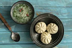 米,蒸菜,粥,包子,蔬菜,热,清新,中式小笼包,食品,白米粥