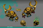 DOFUS Mmo-SAHARACH Characters, Kim Ettinoff : A set of family monster i was asked to develop in a very short time for Dofus game as an aditional member of the team Because i was more involved in the animation departement at this time! It was very fun to d