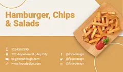 Simple Fashion Style Restaurant Introduction Business Card