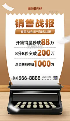 销售战报喜报业绩销售额冠军榜创意宣传海报