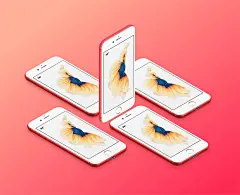 Iphone7智能贴图样机psd模板4K高清多角度app效果展示ui设计素材-淘宝网