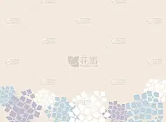 日本传统复古风格的绣球花插画向量