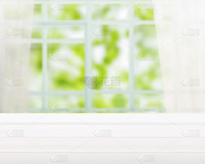 明亮,窗台,庭院,美,水平画幅,无人,干...