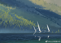 、狼叔采集到插画
