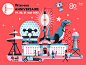80 ans du Palais de la découverte : 80th anniversary of the Palais de la découverte of Paris, a scientific museum.