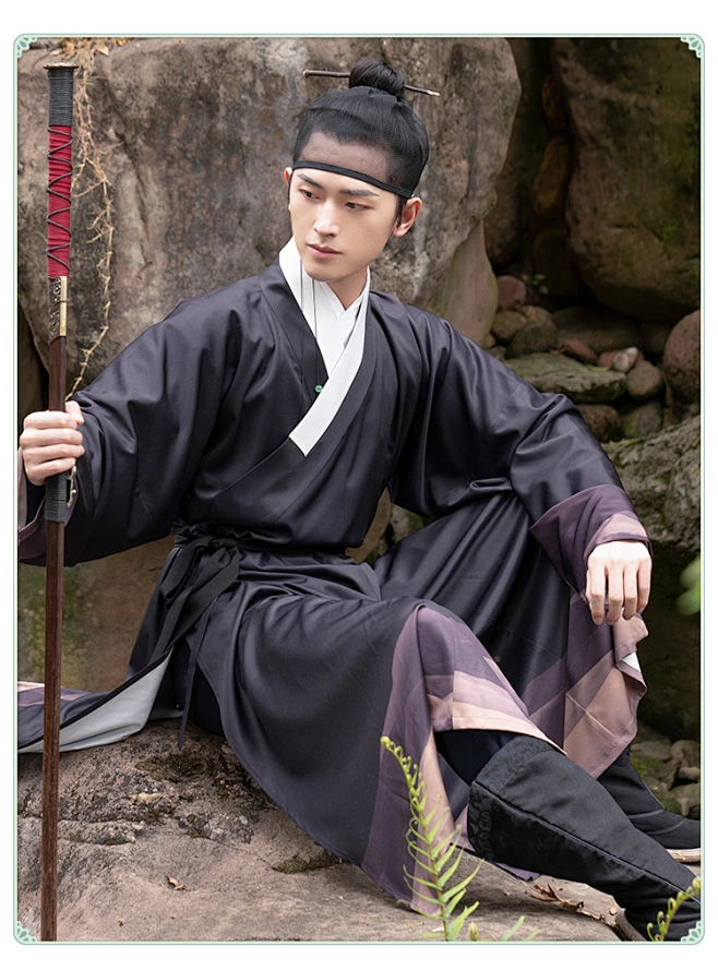 重回汉唐原创汉服男 云归客中国风印花明制直裰非古装日常可穿-tmall.com天猫-花瓣网