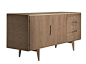 Buy online Malibù | sideboard with drawers by Morelato, walnut sideboard with drawers design Centro RIcerche MAAM, Malibù collection