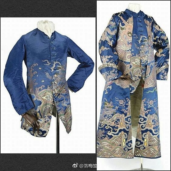 18世纪中期，一件用中国的蟒衣的袍料裁制...