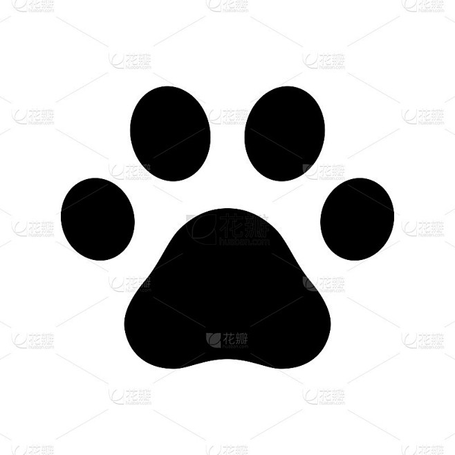狗爪矢量图标法国斗牛犬卡通符号字符插图涂鸦设计