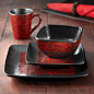 Yardley Red 16 Piece Dinnerware Set