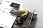 高品质木质烫金品牌VI提案贴图样机模板 Sierra - Branding Mockup :  