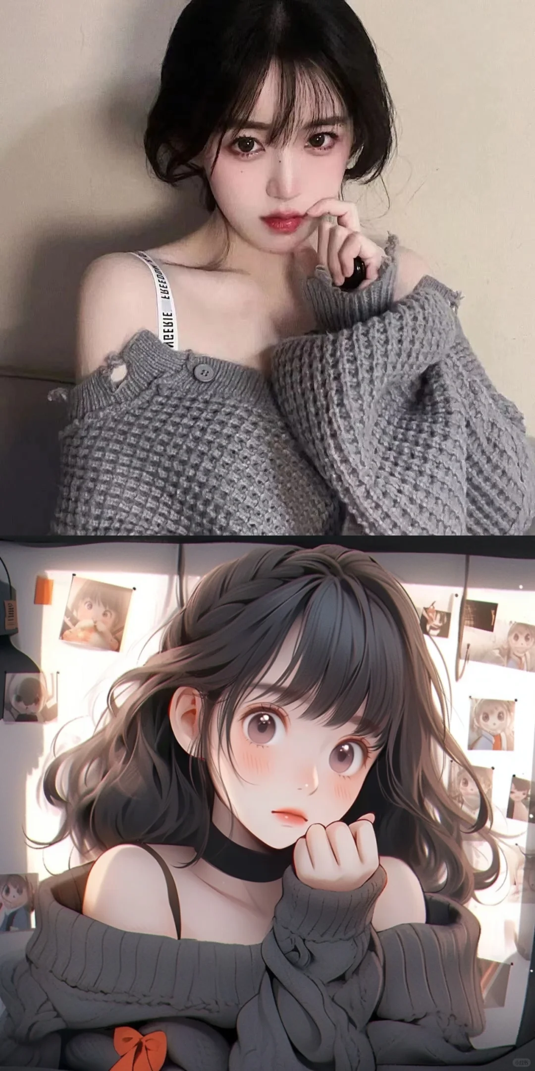 绘画参考二次元人物头发上色参考_美女热舞