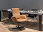 Leather chair with 4-spoke base with armrests DS-343 | Chair by de Sede
