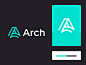 Arch logo mark symbol logo mark identity minimal technology tech architecture impossible shape branding logo arch a