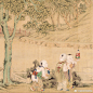 在故宫文华殿展出的《中秋佳瑞图》卷，描绘了中秋时节京师人家陈瓜果于庭，并祀以鸡冠花、供奉兔儿爷等习俗。其中出现的瓜果如葡萄、石榴、西瓜等，都具有多子多福的美好寓意。