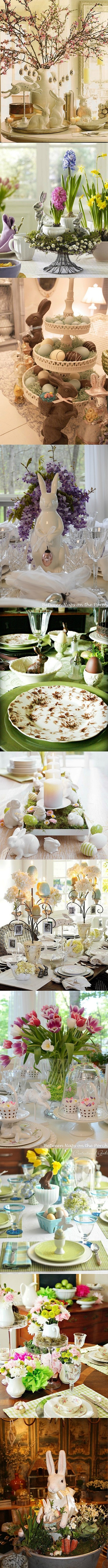 #婚礼布置#清新淡雅的复活节鲜花餐桌布置...